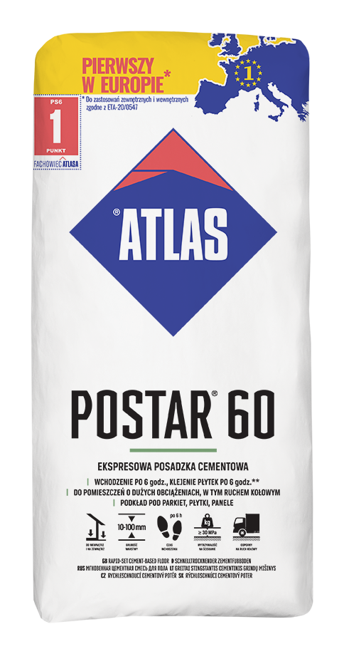 ATLAS Postar 60 rýchloschnúci cementový poter/25kg