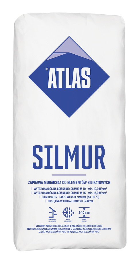 ATLAS Silmur M5/25kg sivá mur. malta pre silikátové prvky 