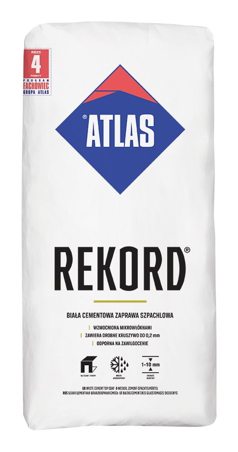ATLAS Rekord biela cemetnová stierka/25kg 