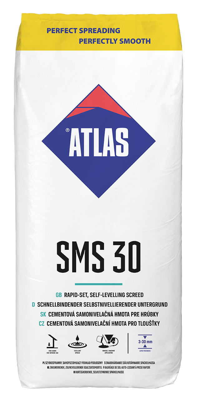 ATLAS SMS 30 (nivelačka cementová 3-30mm)/25kg 48ks/pal