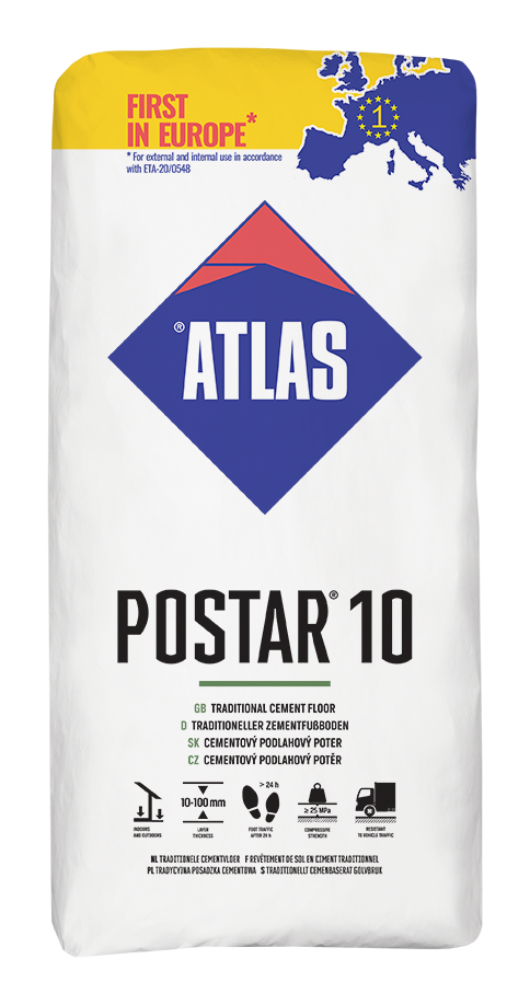 ATLAS Postar 10 klasický cementový poter/25kg